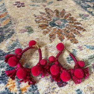 Pink Pom Pom earrings